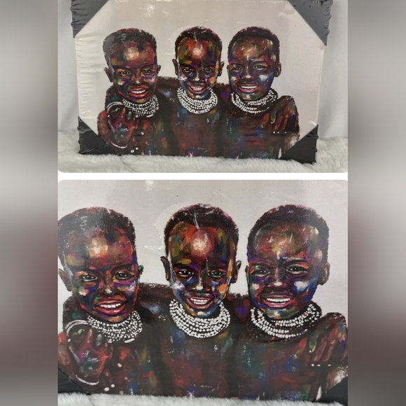 Other - Beautiful African American Canvas Art 12x8 NWT Wrapped in Plastic